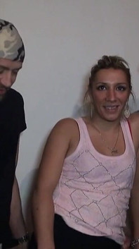 Pretty Blonde Slut Hard Double Penetrated and Jizzed