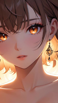 Ember Kiss: a Beautiful Young Woman Lit by a Tiny Flame