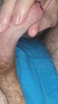 Stepdaddy Wanks in Blue Undies