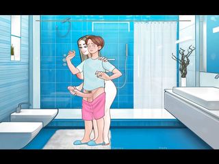 Hentai World: Секс-нотка случайно пошла к другу в душ