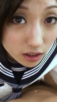 Skinny Japan teen gets cum in hairy pussy by step dad