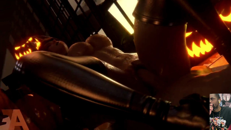 Good news media: 万圣节 succubus 的秃头阴户被内射，gemma 的脸被精液覆盖