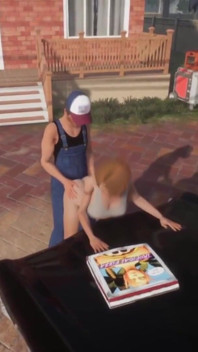Ragazza scopata su un impala sinuosa: porno 3d