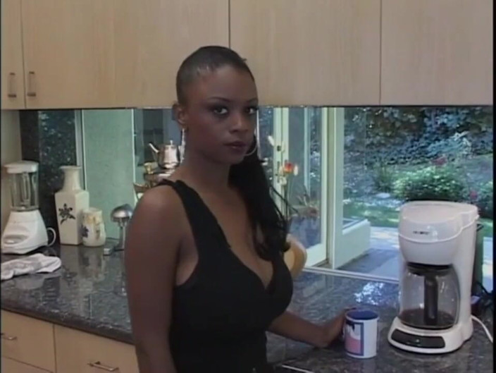 XTime Vod: Beautiful black babe fucking, anal penetrated threesome in dogging position (Full...