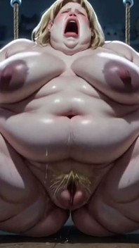 Enorme ssbbw in strakke touwbondage - kreunen en worstelen in de hitte