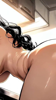 Azgın Meksikalı orta yaşlı seksi kadın mutfakta kuryeyle sikişiyor - sansürsüz hentai - ai