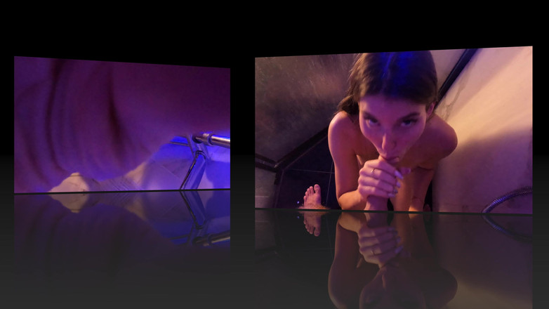 Stefany Kyler: 샤워 중 몸집이 작은 갈색 머리녀를 따먹고 얼굴과 입에 사정하는 남자