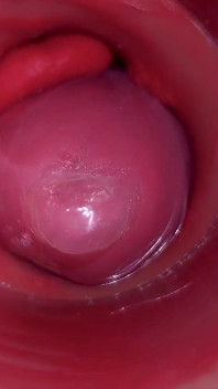 Innerhalb Einer Camgirl Gebärmutterhals-pov-kamera in Der Vagina Mit Großem Schwanz, Spielzeug