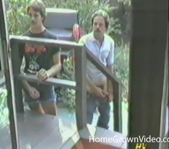 Homegrown Vintage: Two guys take it in turns on a small tits...