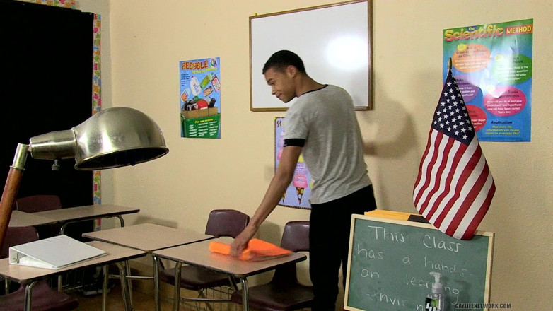 Teach Twinks: Taking Some Janitor Man Meat!
