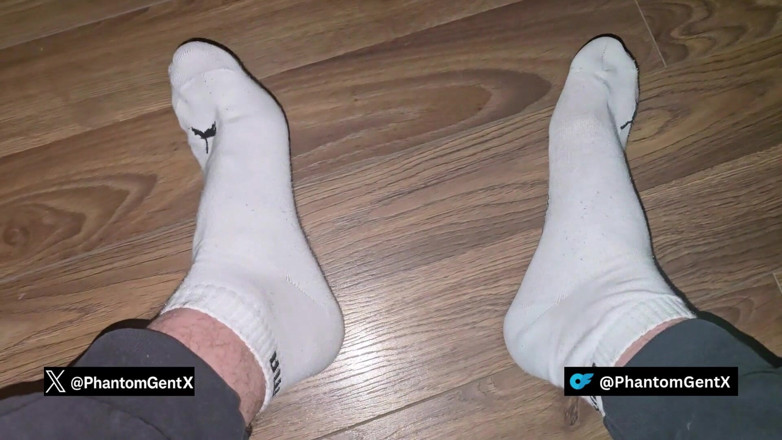 Phantom Gent X: German Master with Sweaty White Puma Socks. Intense Smell. Cock...
