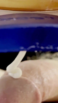 Jerking White Cock up Close