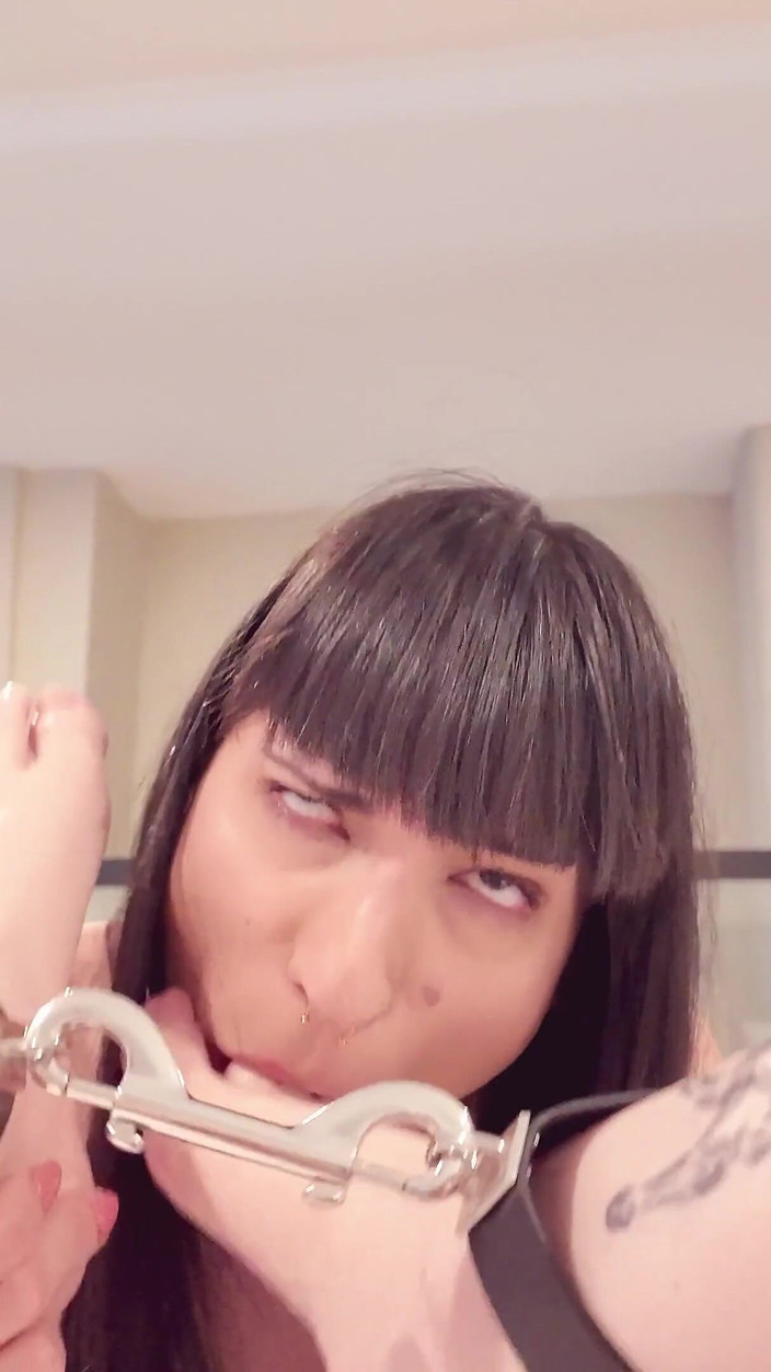 Mia Macana: Tgirl Foot Goon Worships and Licks Wet Dripping Girl Feet