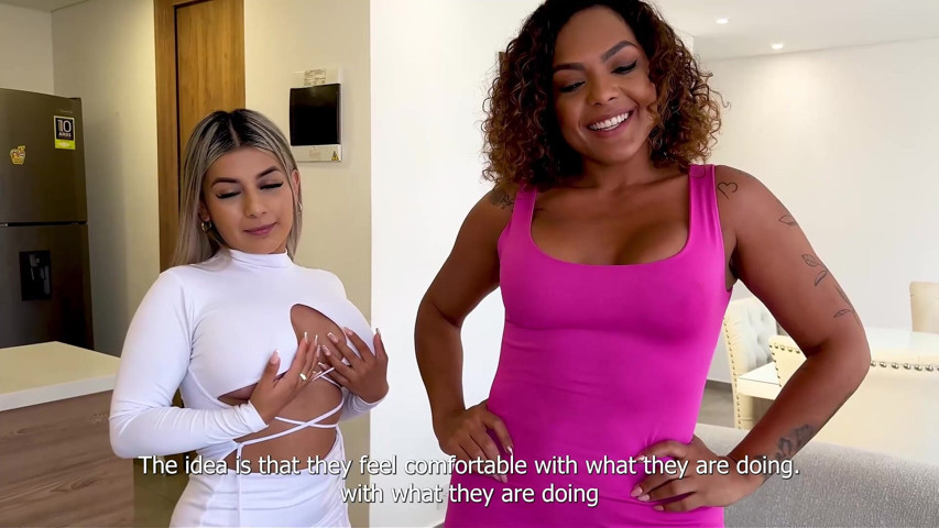 MILF Ebony with Big Tits Fucks the Wet Pussy of Her Hot Blonde Latina on Casting! (Naty Delgado VIP)