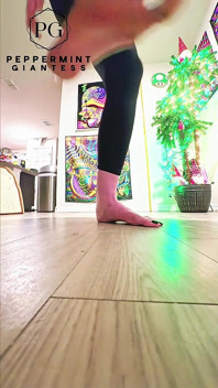 67 Giantess Size 16 Barefoot Stomp Destruction in Slow Motion