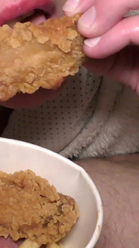 Food Fetish Blow Job in Chicken and Fries and Eat This with Taste