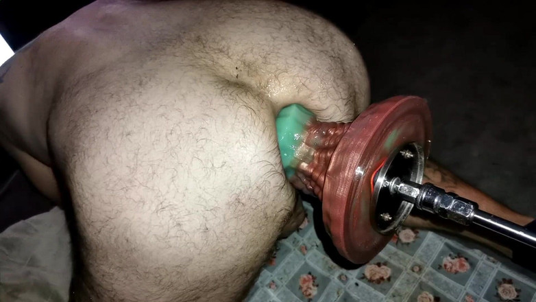 Fuck machine massaker: Анальная машина для траха с новым дилдо XL