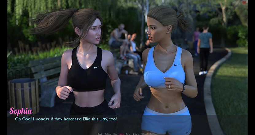 Visual Novels: Жена и мачеха, часть 66 - великолепные милфы в парке