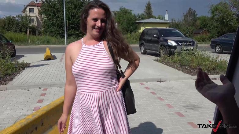 Take Van: Chubby babe get fed with fresh jizz after van sex