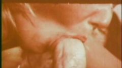 Vintage Usa: Blonďatá vintage chlupatá kundička, velký penis v ústech, velký penis v...