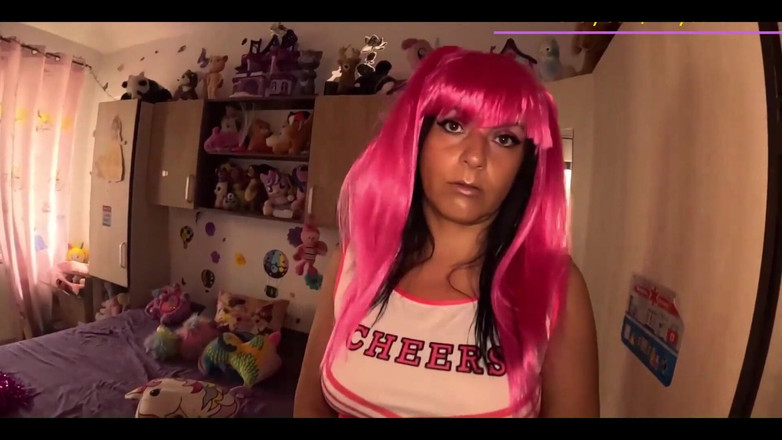 MilfyCalla: In My Pink Cheerleader Outfit, I Teased Myself on a...