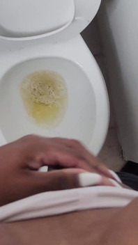 Flopping My Big Dick and Tits Out for a Nice Piss