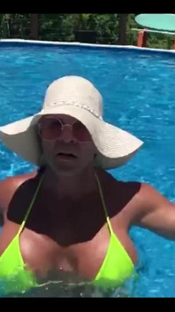 Love the Feel of the Cool Water on My Tits, Can You Tell?