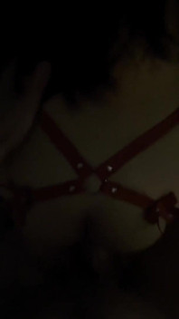 Passionate Doggy Sex Against Hotel Window, Leather Cosplay
