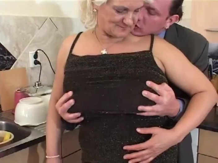 My porn family: Big boobs blonde milf hairy pussy fucking in the kitchen