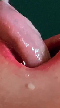 Foreskin: She Gags From Huge Amounts of Sperm, Going Down Her Throat Closeup