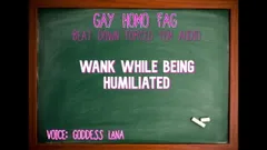 Punheta enquanto é humilhada gay homo fag audio