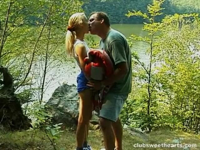 SkinnySweetHearts: Debbie Gets Fucked at the Side of the River