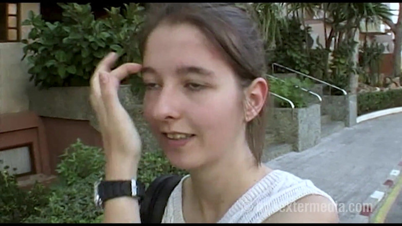 Sextermedia by Pete: Dark Blonde Teen Girl Shyly Shows Her Pussy