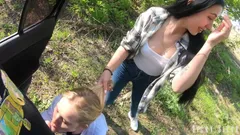Black Lynn Watches Me Blow Her Husband - Lots of Cum on My Face