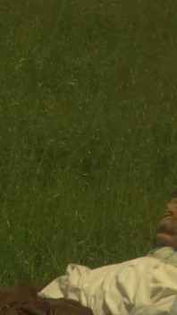 Western Meadow Sex - Si blonde kerinting dalam stoking dikongkek gaya doggy dalam rumput