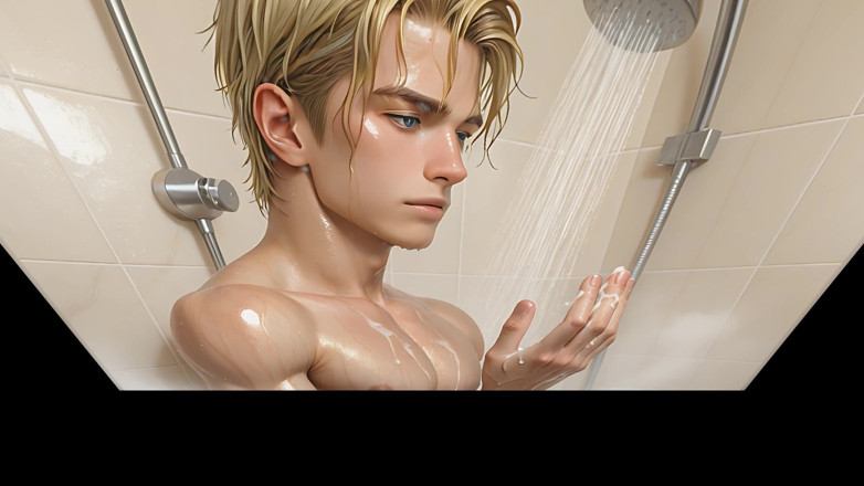 LustMen: This Athletic Blonde Guy Having Post Orgasm Moment in the...
