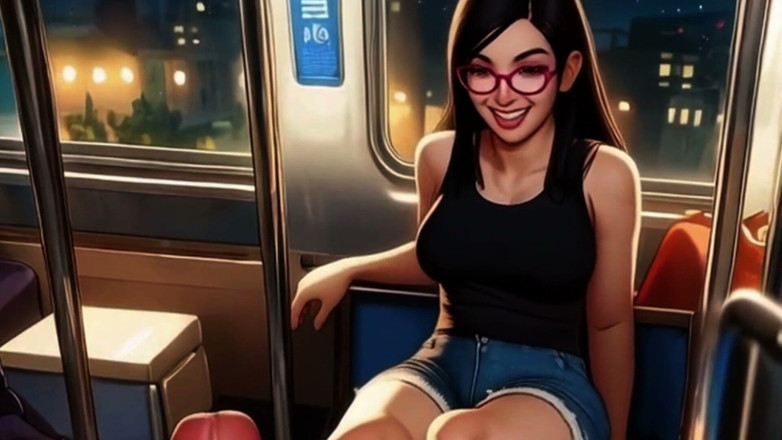 Spicy Toons: Hentai Dívka Lin ti dá footjob ve vlaku