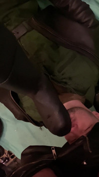 Russian Military Man Pissing on Kinky Policeman