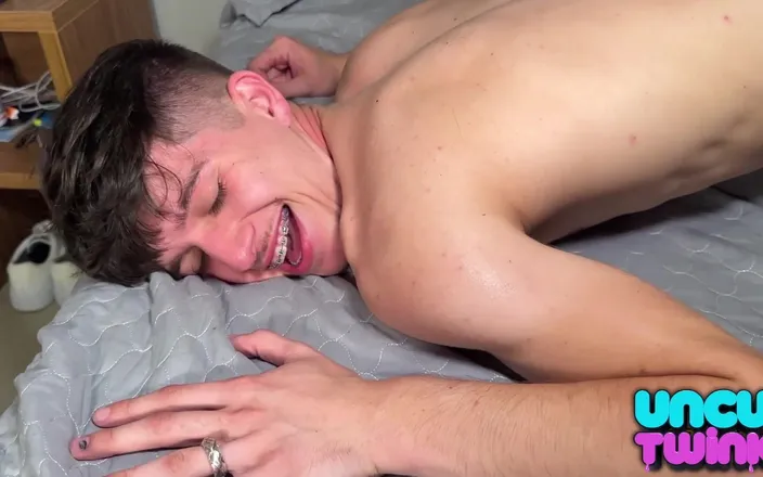 UncutTwinks: 2 Uncut Latinos Fuck All American Twink Jay Magnus Bareback