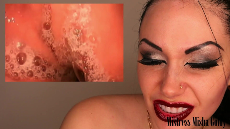 Goddess Misha Goldy: Tur la stomacul meu! Devorează fetișul! Endoscopie! Vezi unde vei...