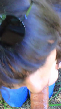 Goth Teen Sucking Cock at Park