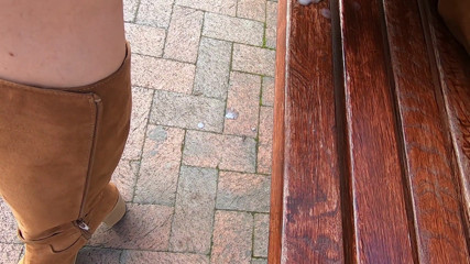 The Midnight Minx: Crossdresser outdoor wanking