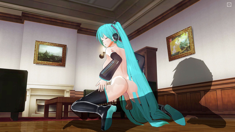 H3DC: Hentai 3D Hatsune Miku menunggang zakar awak dalam cowgirl songsang