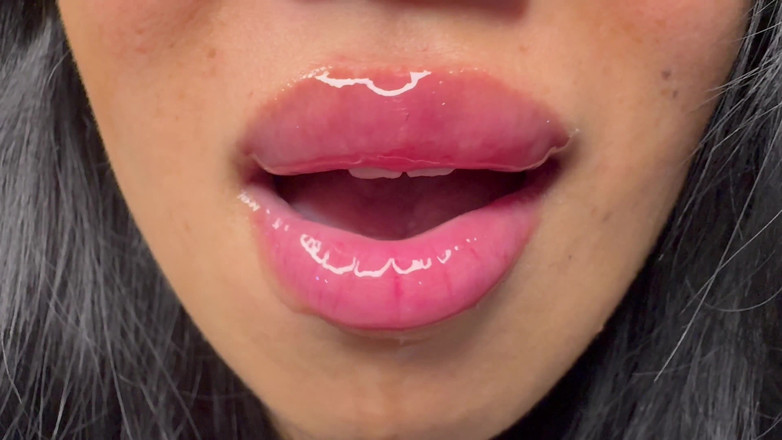 Asmr_mouth: Cumropes putih sebagai My Lipgloss