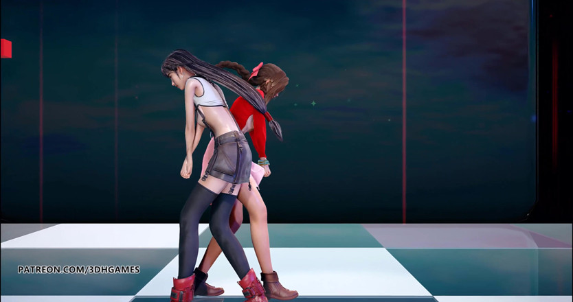 3D-Hentai Games: Berry good - Mellow Mellow, Tifa Lockhart Aerith, sexy striptease final...