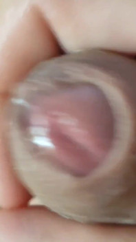 Boy Explores the Super Pre Cum of the Big Cock.