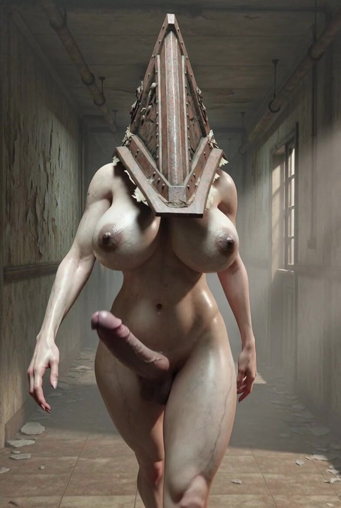 L6RD7BLU3 Transgender AI: Cabeza hardcore de la gran pirámide de pecho de Silent...