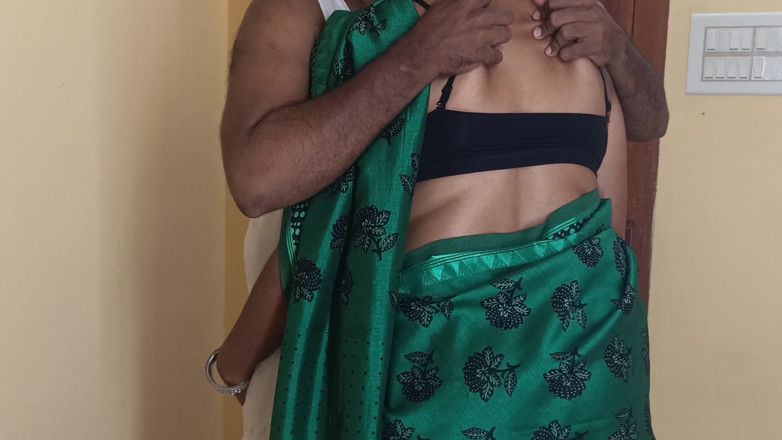 Palani69: Groene kleur Saree tante hete romantische virale video