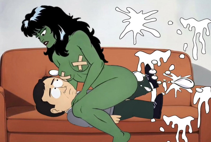 Octopussy Lovers Club: Slut She-hulk Gets Fucked on the First Date. Cartoon