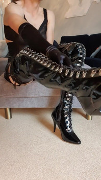 Mistress Jessica Pvc Thigh High Boots